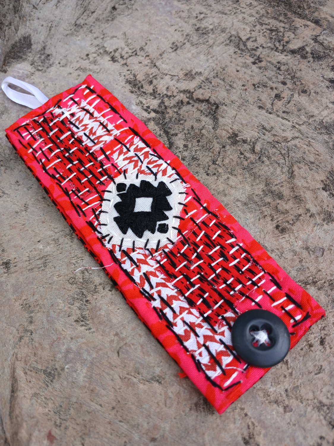 hand sewn fabric cuff bracelet