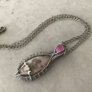 Cinnabar Pink Druzy Pendant