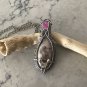 Cinnabar Pink Druzy Pendant