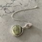 Lime Jasper and Amethyst Pendant