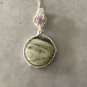 Lime Jasper and Amethyst Pendant