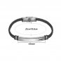 Engraved Stainless Steel Name Bracelet &acirc;�� Braided Leather, Personalized Gift - MSRP $39.99/&Acirc;&pound;29.99