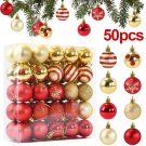 50-Piece Red & Gold Christmas Ball Ornament Set