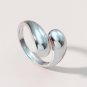 Sterling Silver Moissanite Couple Ring Set with Necklace & Earrings