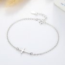 Sterling Silver Simple Cross S925 Sterling Silver Bracelet Sterling Silver Jewelry Sterling Silver Simple Cross S925 Sterling Silver Bracelet Sterling Silver Jewelry