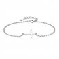 Sterling Silver Simple Cross S925 Sterling Silver Bracelet Sterling Silver Jewelry