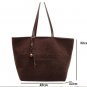 Brown Suede Tote Bag for Women â Large Capacity Shoulder Handbag with Charm, Designer Style