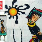 chinese batik art  mural painting- leisurely shepherdess