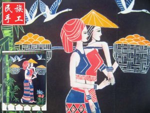 chinese batik art mural painting, wall hanging-perfect foison