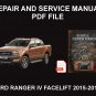 Ford Ranger IV Facelift 2015-2018 Car Repair Manual, Book