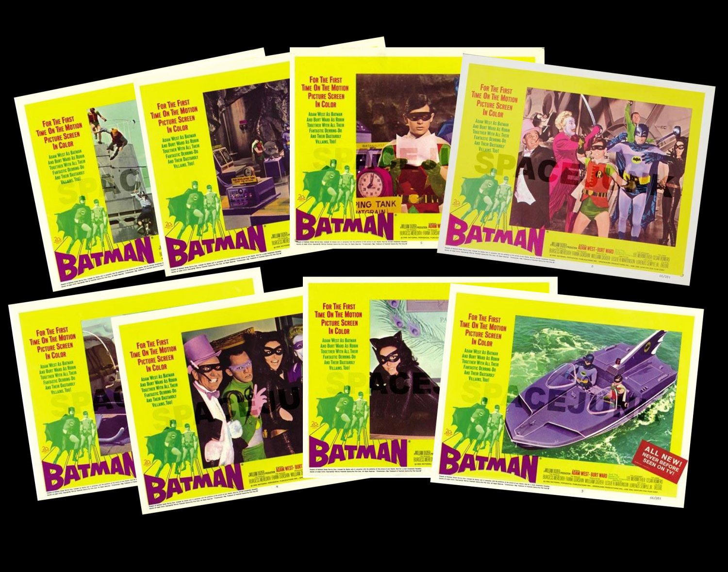 BATMAN (1966) LOBBY CARD SET Incl shipping READ DETAILS BEFORE BUY