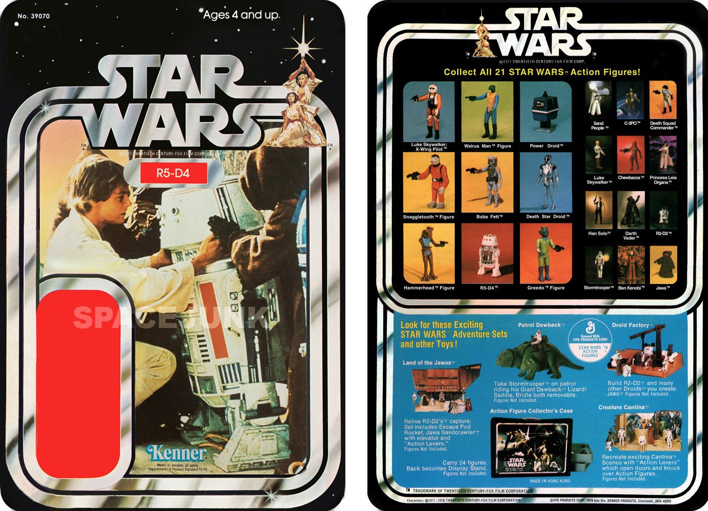 Star Wars R5-D4 1977 Cardback (PLS READ DETAILS BELOW BEFORE BUYING)