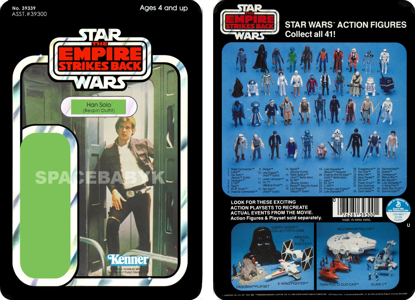 Star Wars ESB Han Solo Bespin 1980 Cardback (PLS READ DETAILS BELOW BEFORE BUYING)