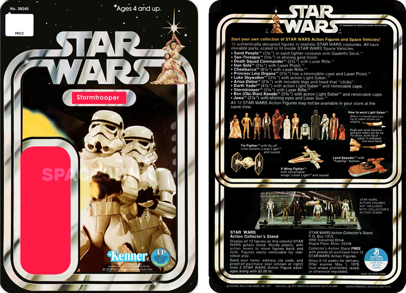 Star Wars Stormtrooper 1977 Cardback (PLS READ DETAILS BELOW BEFORE BUYING)