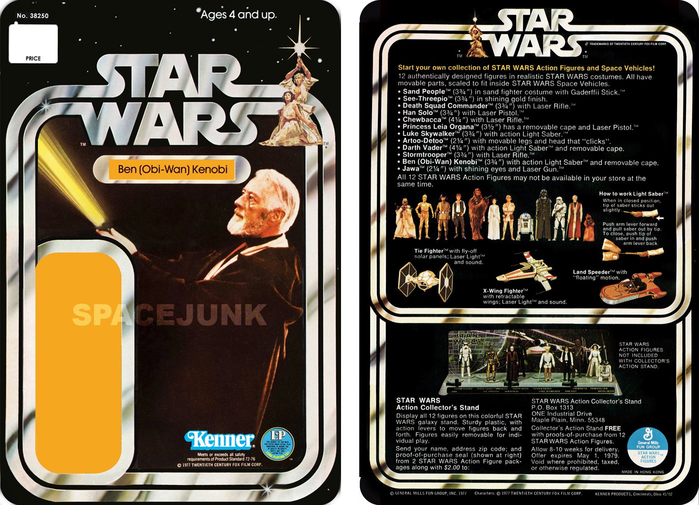 Star Wars Ben (Obi-Wan) Kenobi 1977 Cardback (PLS READ DETAILS BELOW BEFORE BUYING)