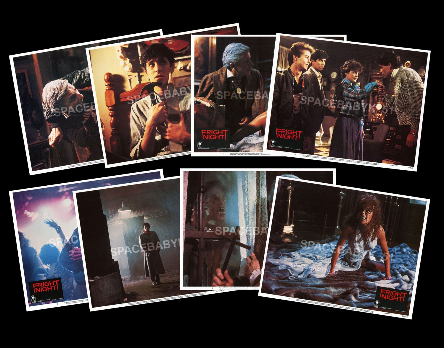 FRIGHT NIGHT (1985) LOBBY CARD SET Incl shipping READ DETAILS BEFORE BUY