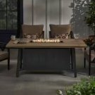 1007536548 - Wenmare 68 in. W 40000 Btu Brown Steel Propane Outdoor Fire Pit Table with Fire Glass 1007536548 - Wenmare 68 in. W 40000 Btu Brown Steel Propane Outdoor Fire Pit Table with Fire Glass