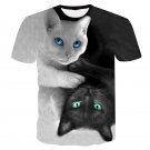 Men's T-shirt 3D printed animal cat casual short sleeve