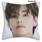 BTS Kim Taehyung V Pillow Case Plush Sofa Cushion Cover Kpop Idol Christmas Gift