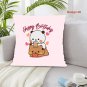 Happy Birthday Bubu and Dudu Pillow Funny Cute Bedding Cushion Gift For Couple