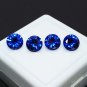 Natural Blue Sapphire 5 mm Round Cut Loose Certified Gemstone 4 Pc