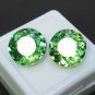 16Ct Natural Certified Round Green Sapphire Pair | Montana Loose Gemstones AAA