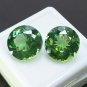 16Ct Natural Certified Round Green Sapphire Pair | Montana Loose Gemstones AAA
