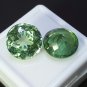 16Ct Natural Certified Round Green Sapphire Pair | Montana Loose Gemstones AAA