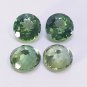 4Pcs Natural Montana Sapphire | 11mm Green Round Certified Loose Gemstones Lots