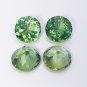 4Pcs Natural Montana Sapphire | 11mm Green Round Certified Loose Gemstones Lots
