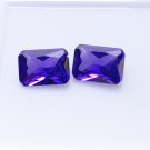 Natural Sapphire Purple Color Emerald Shape Certified Loose Gemstones Pair