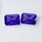 Natural Sapphire Purple Color Emerald Shape Certified Loose Gemstones Pair