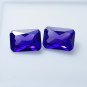 Natural Sapphire Purple Color Emerald Shape Certified Loose Gemstones Pair