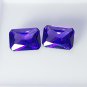 Natural Sapphire Purple Color Emerald Shape Certified Loose Gemstones Pair