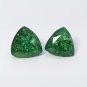 12Ct Natural Green Colombian Trillion Cut Certified Loose Gemstone Pair Set