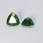 12Ct Natural Green Colombian Trillion Cut Certified Loose Gemstone Pair Set