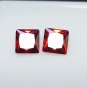 Orangish Sapphire Pair | 6mm Square Cut Loose Gemstones