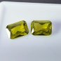Green Color Sapphire Certified Emerald Shape 7 MM Loose Gemstone Pair