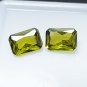 Green Color Sapphire Certified Emerald Shape 7 MM Loose Gemstone Pair