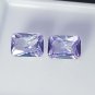 Bluish White Sapphire 7 MM Emerald Shape Loose Gemstone Pair