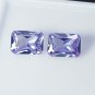 Bluish White Sapphire 7 MM Emerald Shape Loose Gemstone Pair