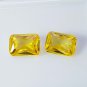 7MM Yellow Sapphire Certified Emerald Shape Loose Gemstones Pair