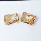 7MM Champagne Sapphire Emerald Cut Certified Loose Gemstone Pair | Stones for Ring Earrings 7MM Champagne Sapphire Emerald Cut Certified Loose Gemstone Pair | Stones for Ring Earrings