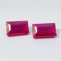 22Ct Natural Red Ruby Baguette Shape Certified Loose Gemstone Pair