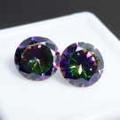 6 Ct Natural Alex Multi Color Certified Round Loose Gemstone Pair