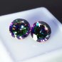 6 Ct Natural Alex Multi Color Certified Round Loose Gemstone Pair