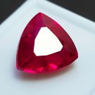 Natural 12mm Ruby Trillion Cut Loose Stone Red Triangle Gemstone for Ring or Pendant