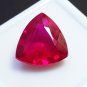 Natural 12mm Ruby Trillion Cut Loose Stone Red Triangle Gemstone for Ring or Pendant