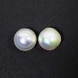 Natural Pearl Pair Round Cabochon 7Ct Matching Moti Loose Gemstone for Jewelry