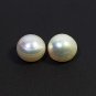 Natural Pearl Pair Round Cabochon 7Ct Matching Moti Loose Gemstone for Jewelry